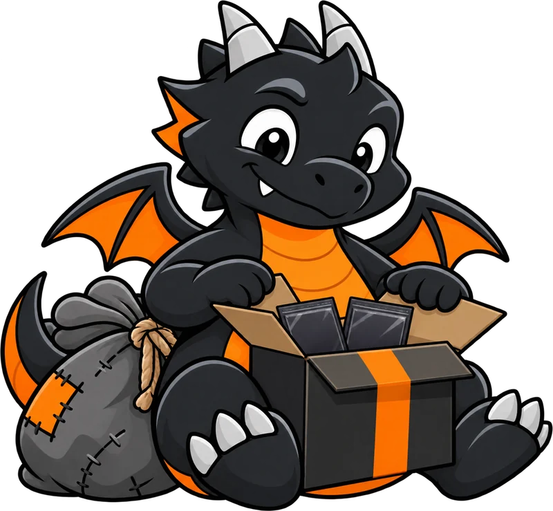 The HexHub dragon carefully packing a parcel