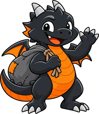 The HexHub dragon waving hello